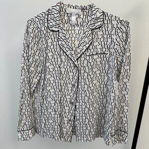 Fleur du Mal logo print PJ top